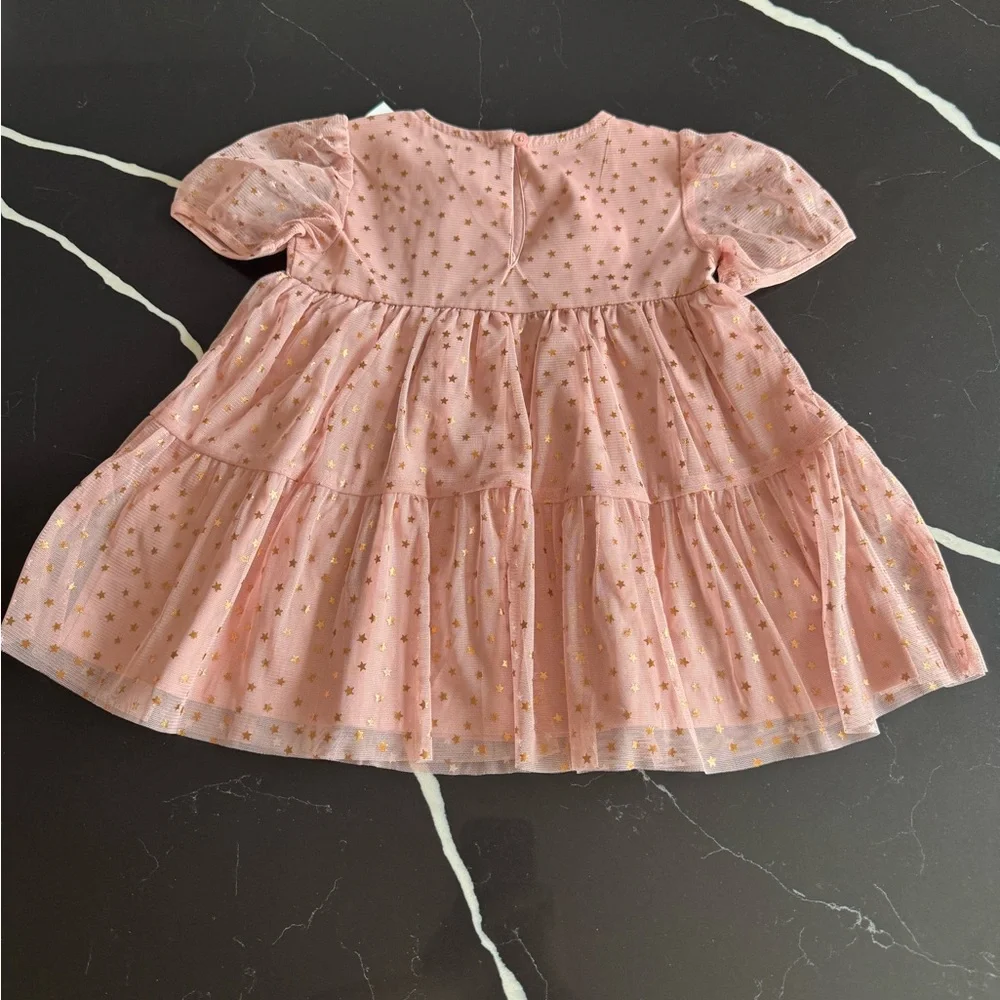 GAP‎ Pink Dress with Gold Stars